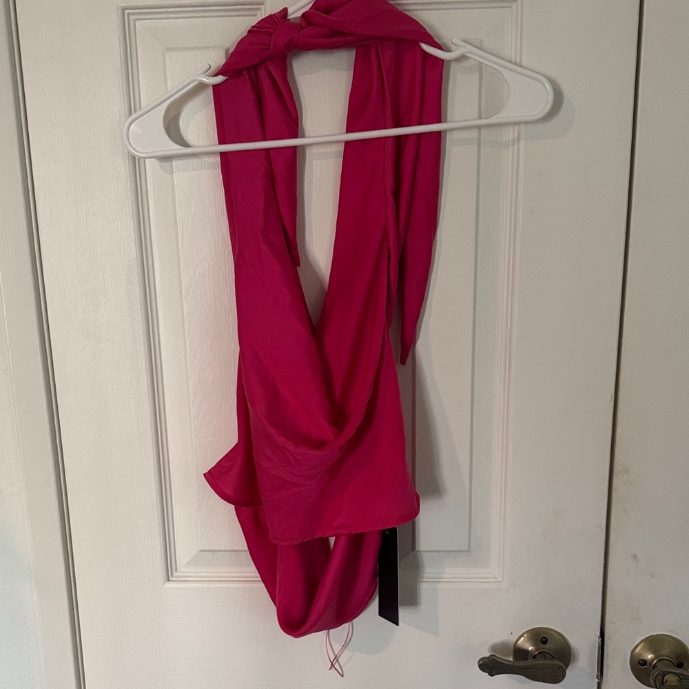 ISABELLE TOP | MAGENTA hntr the label Halter Top for Women - Picture 3 of 6